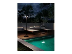 Online Barbell Solar RF - Lámpara de pie LED solar recargable de 65 W - Lámpara de pie para exterior, 3 alturas 156-113-70 cm, color salvia Verde