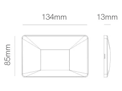 Iluminación Exterior-Beneito & Faure - Baliza empotrada LED Mis Sq Wall de 3 W - Baliza empotrada cuadrada IP65 con interruptor 2700K/3200K/4000K - Corten Marru00f3n
