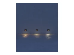 Iluminación Exterior-Beneito & Faure - Baliza empotrada LED Mis Sq Wall de 3 W - Baliza empotrada cuadrada IP65 con interruptor 2700K/3200K/4000K - Corten Marru00f3n