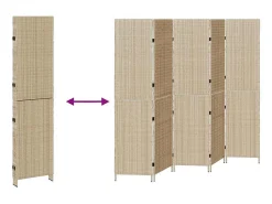 New Biombo 242 x 180 cm. polirratán Beige