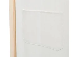 Clearance Biombo de 6 paneles 240 x 170 x 4 cm Tela Crema