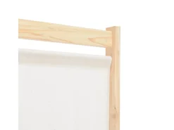 Clearance Biombo de 6 paneles 240 x 170 x 4 cm Tela Crema