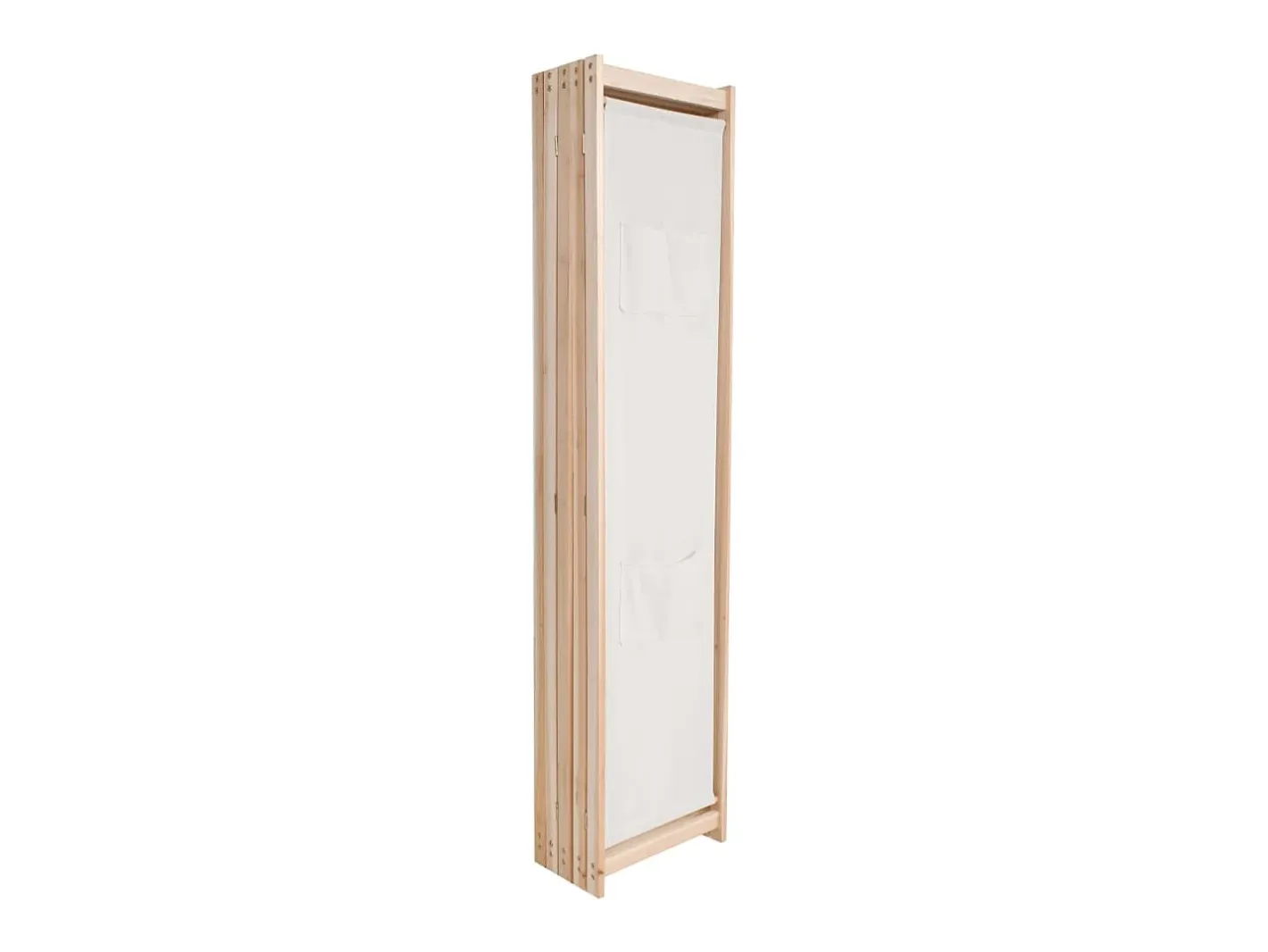 Biombo-Biombo de 5 paneles 200 x 170 x 4 cm Tela Crema
