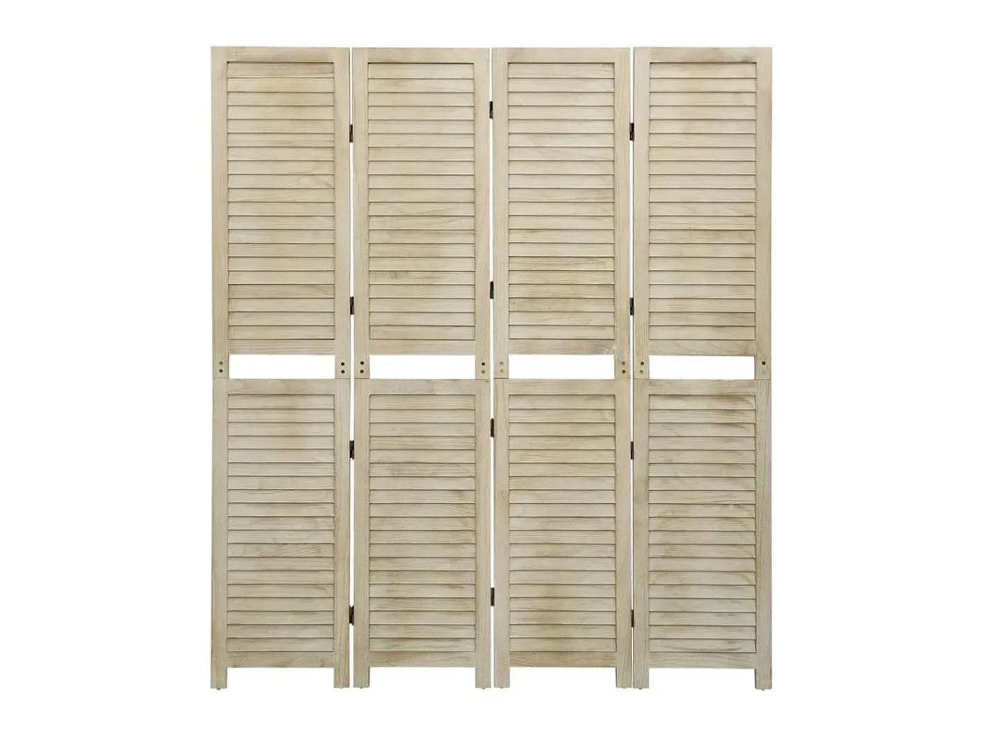 Biombo de 4 paneles de madera maciza de paulownia 140x165 cm ES548118 Marru00f3n Online