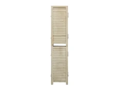 Clearance Biombo de 6 paneles de madera maciza de paulownia 210x165 cm ES828133 Marru00f3n