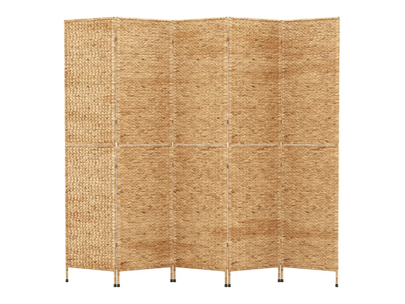 Hot Biombo de 5 paneles jacinto de agua 205x180 cm ES674494 Marru00f3n