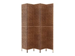 Biombo-Biombo de 5 paneles jacinto de agua marrón 205x180 cm ES487200 Marru00f3n