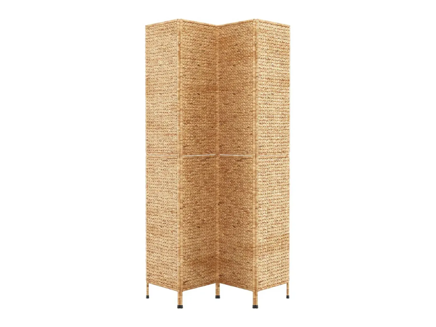 Biombo-Biombo de 4 paneles jacinto de agua 163x180 cm ES492174 Marru00f3n