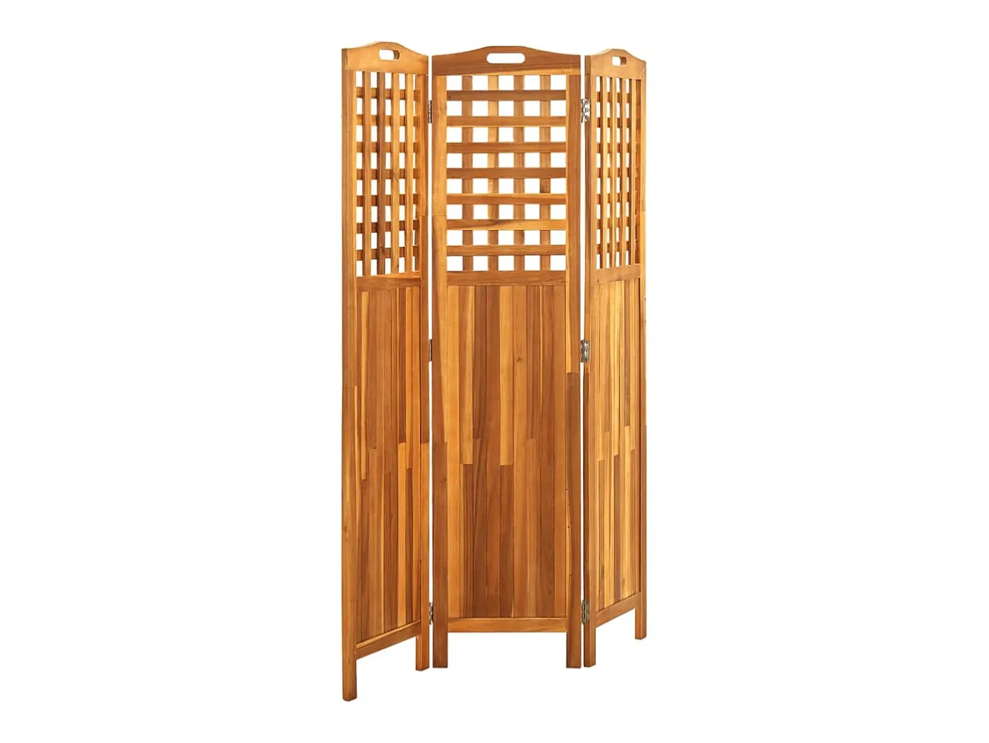 Sale Biombo de 3 paneles madera maciza de acacia 121x2x170 cm ES254018 Marru00f3n