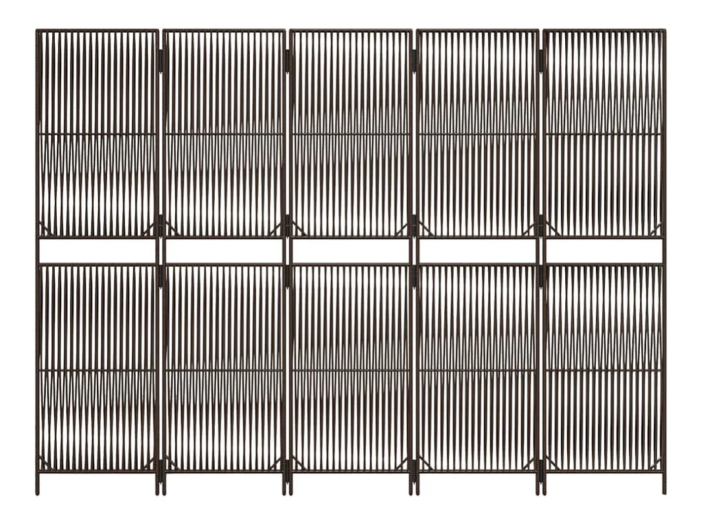 Biombo-Biombo de 5 paneles ratán sintético marrón ES434772 Marru00f3n