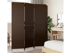 Hot Biombo de 4 paneles ratán sintético marrón ES475889 Marru00f3n
