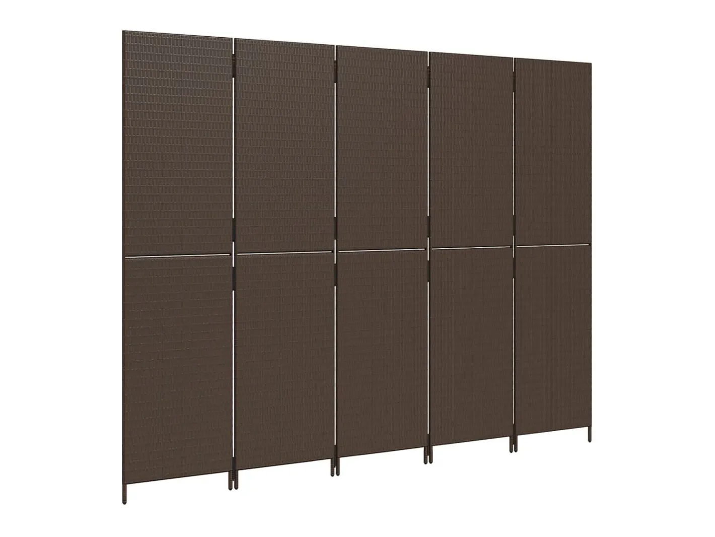 Outlet Biombo de 5 paneles ratán sintético marrón ES923078 Marru00f3n