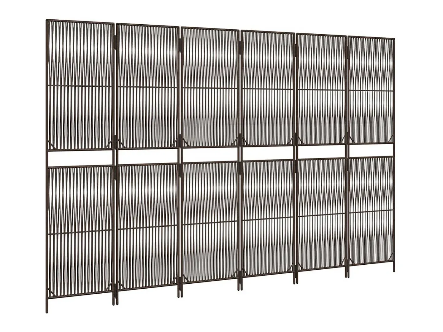 Biombo-Biombo de 6 paneles ratán sintético marrón ES627634 Marru00f3n