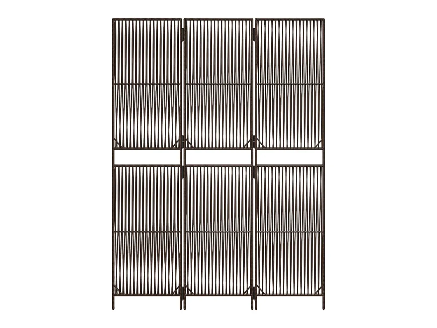 Biombo-Biombo de 3 paneles ratán sintético marrón ES457745 Marru00f3n
