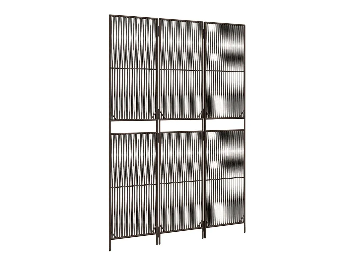 Biombo-Biombo de 3 paneles ratán sintético marrón ES457745 Marru00f3n
