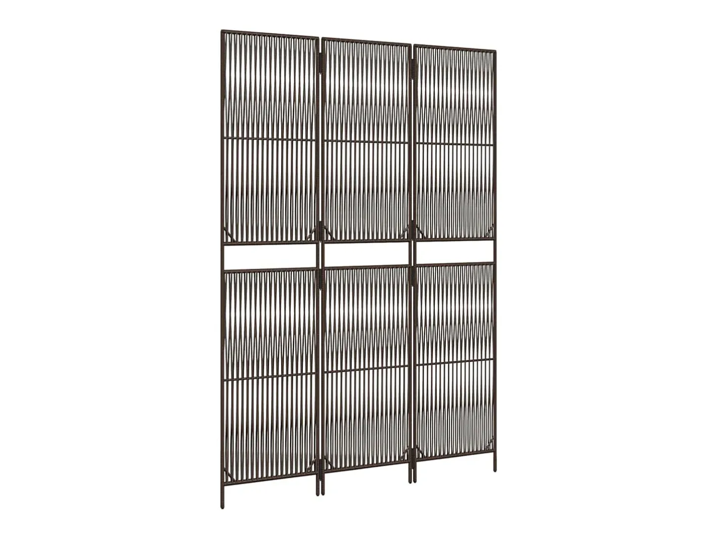 Biombo-Biombo de 3 paneles ratán sintético marrón ES457745 Marru00f3n