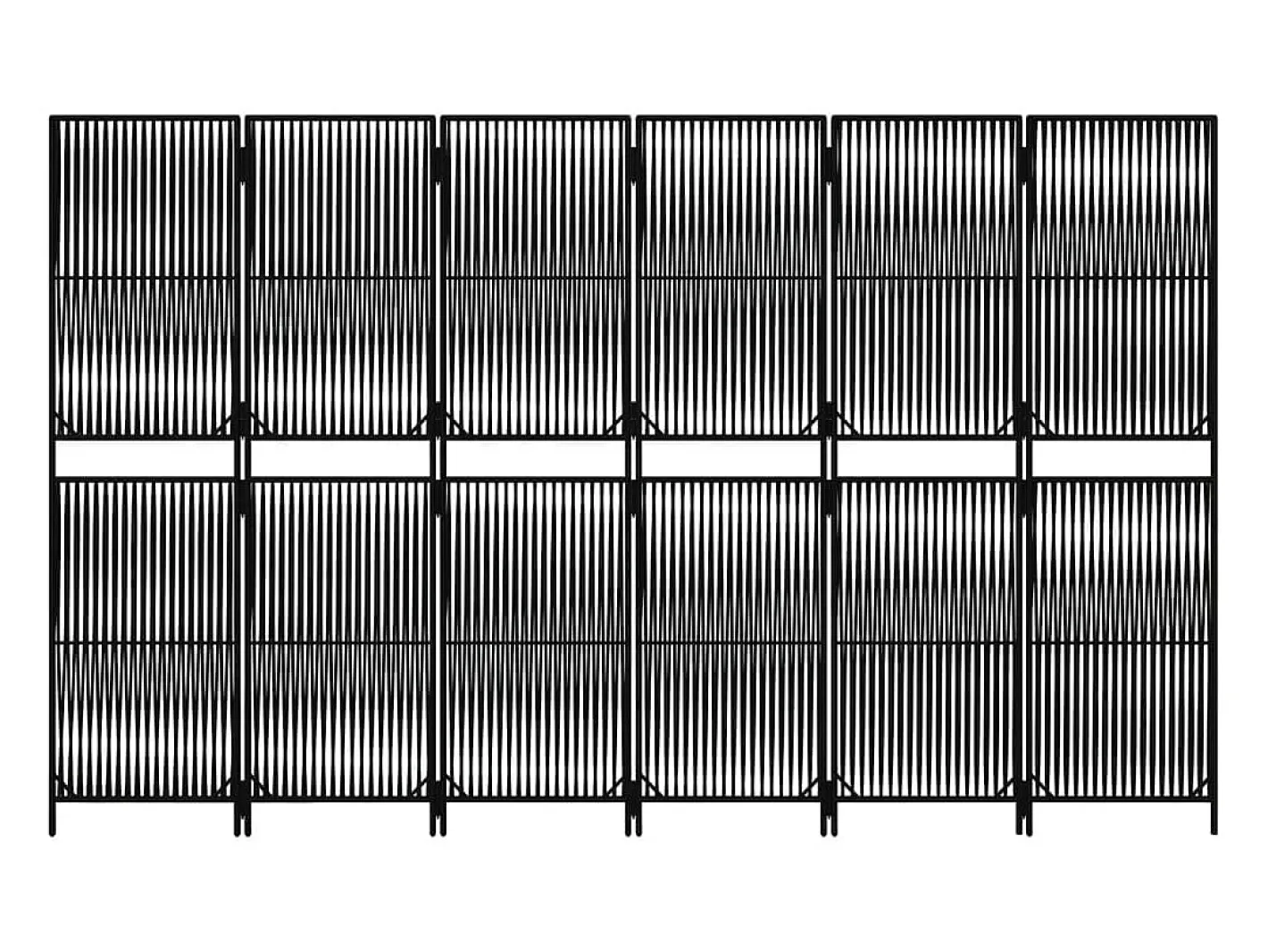 Hot Biombo de 6 paneles ratán sintético ES820701 Negro