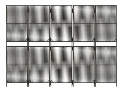 Sale Biombo de 5 paneles ratán sintético ES146648 Gris