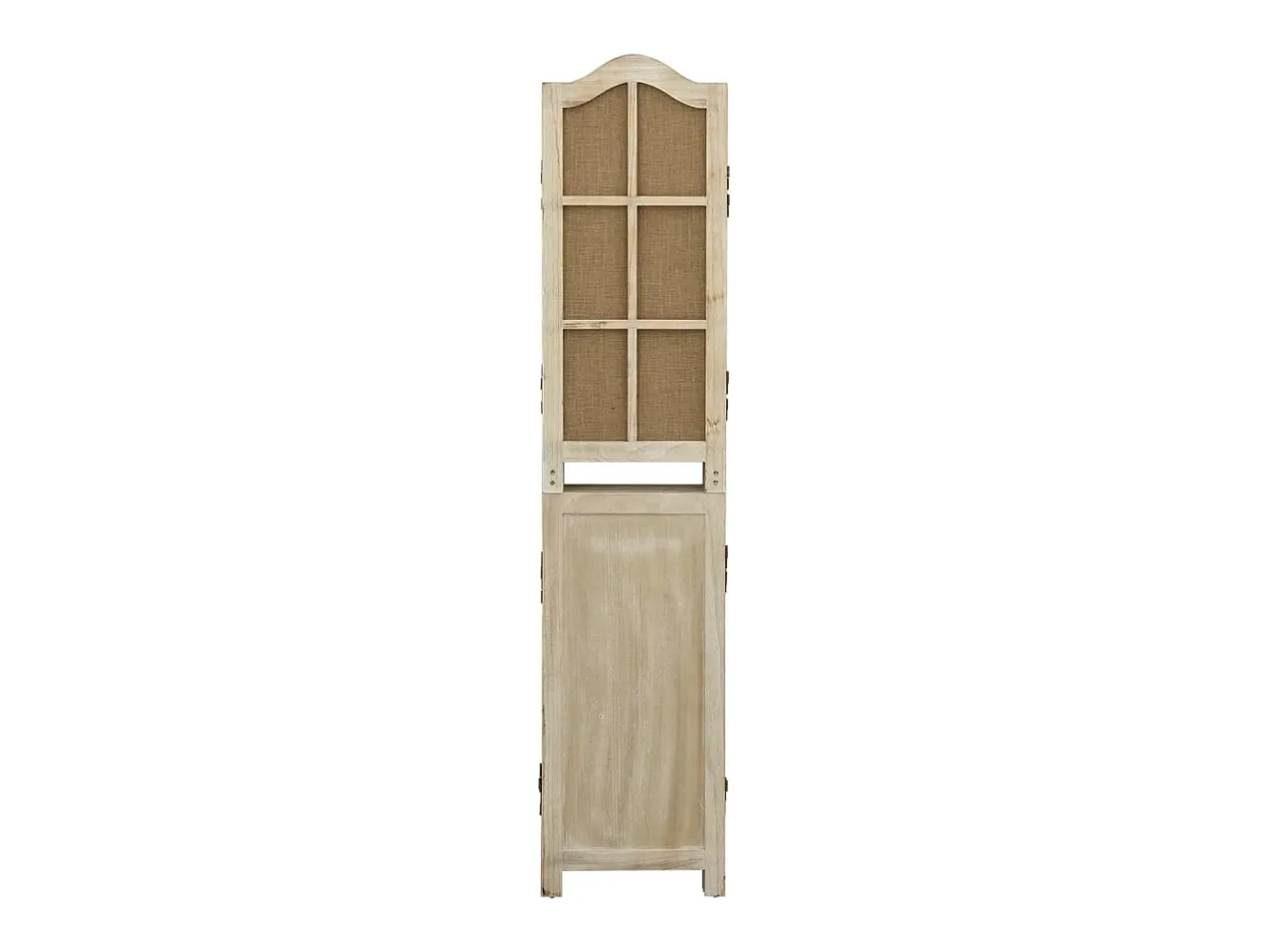 Biombo-Biombo de 6 paneles tela marrón 214x165 cm ES746534 Marru00f3n