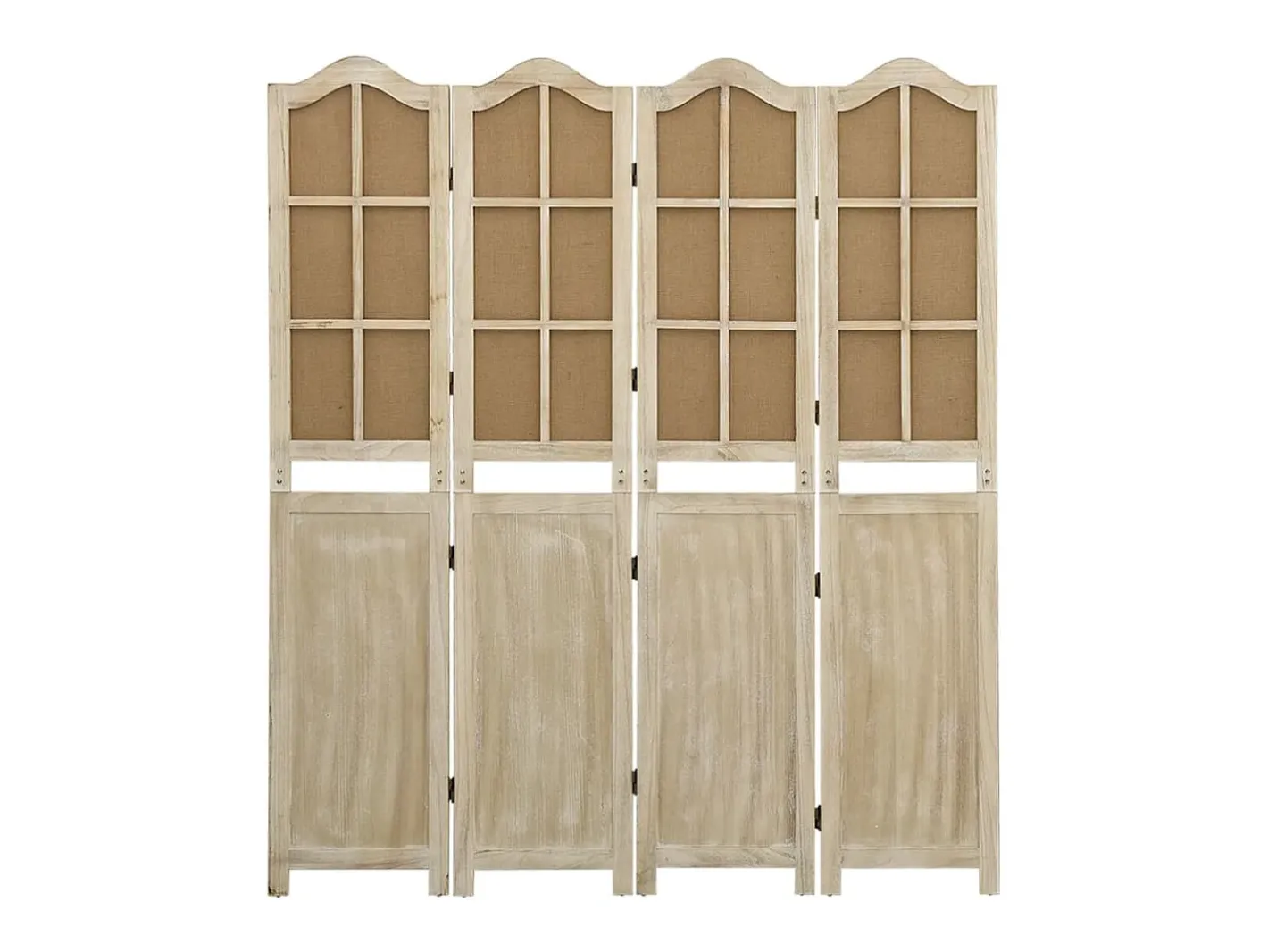 Hot Biombo de 4 paneles tela marrón 140x165 cm ES240426 Marru00f3n