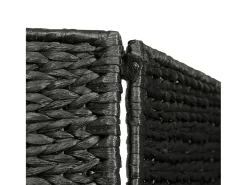 New Biombo divisor 4 paneles jacinto de agua 154x160 cm ES649725 Negro
