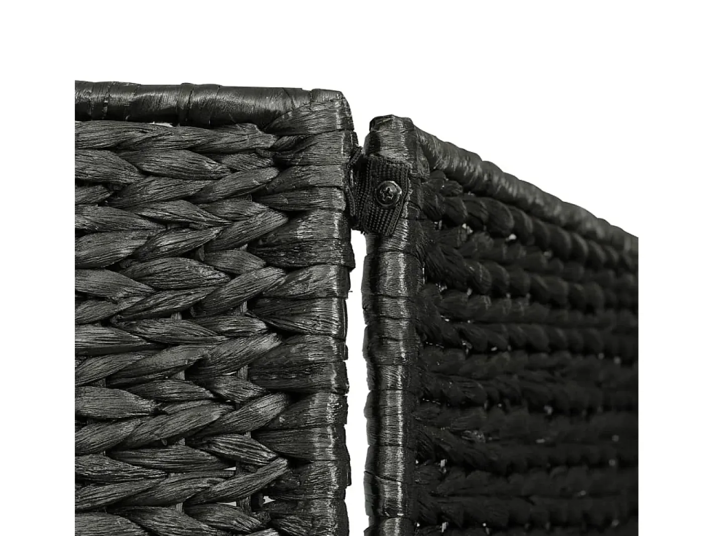 New Biombo divisor 4 paneles jacinto de agua 154x160 cm ES649725 Negro
