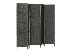 Outlet Biombo divisor 5 paneles jacinto de agua 193x160 cm ES337784 Negro
