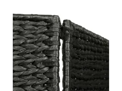 Outlet Biombo divisor 5 paneles jacinto de agua 193x160 cm ES337784 Negro