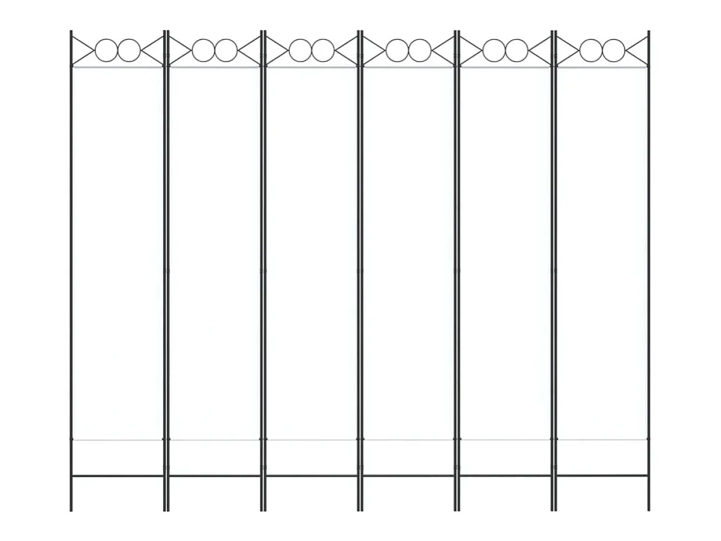 Hot Biombo divisor de 6 paneles de tela 240x200 cm ES755255 Blanco