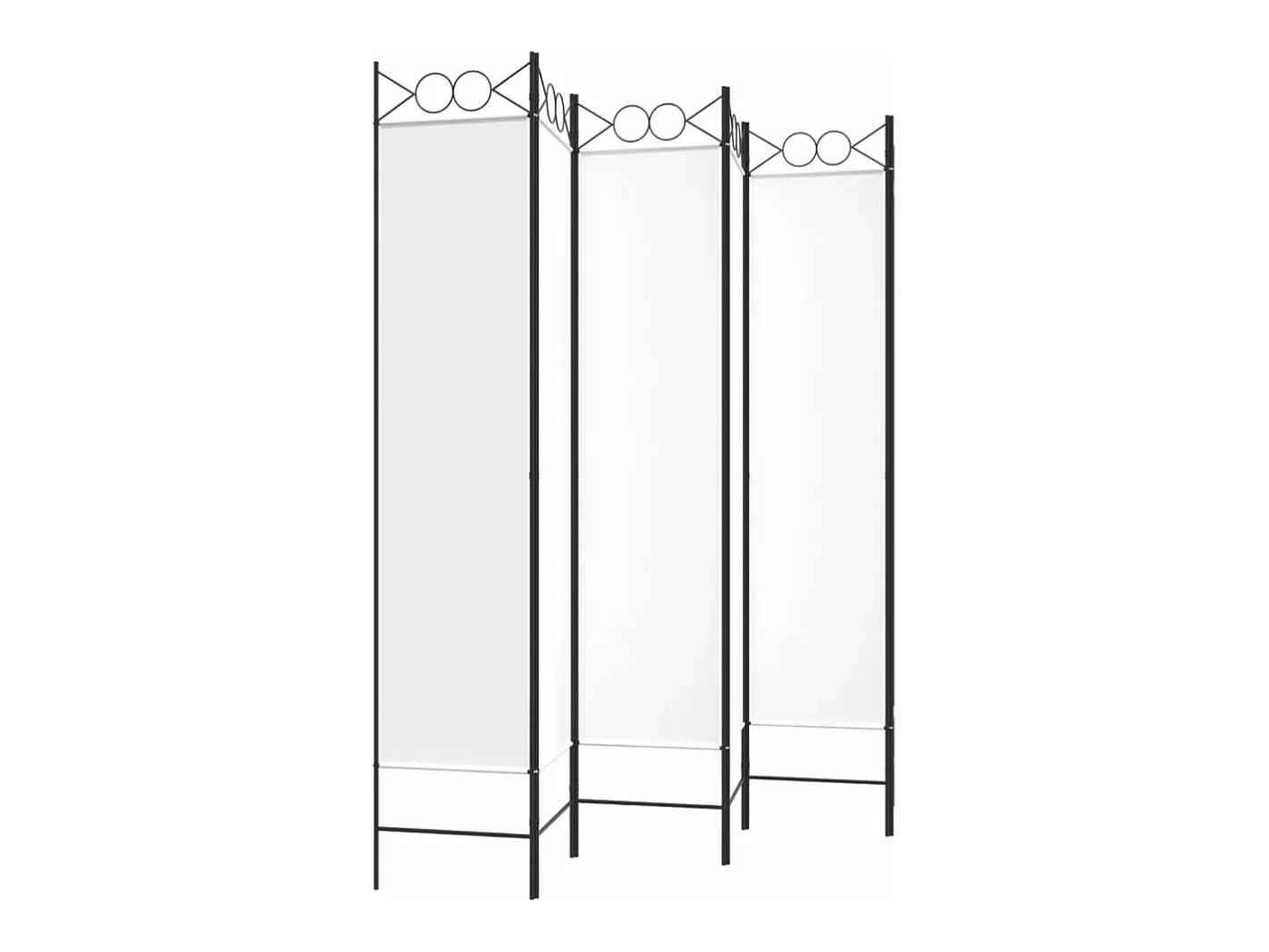 Hot Biombo divisor de 6 paneles de tela 240x200 cm ES755255 Blanco