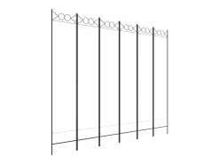 Hot Biombo divisor de 6 paneles de tela 240x200 cm ES755255 Blanco