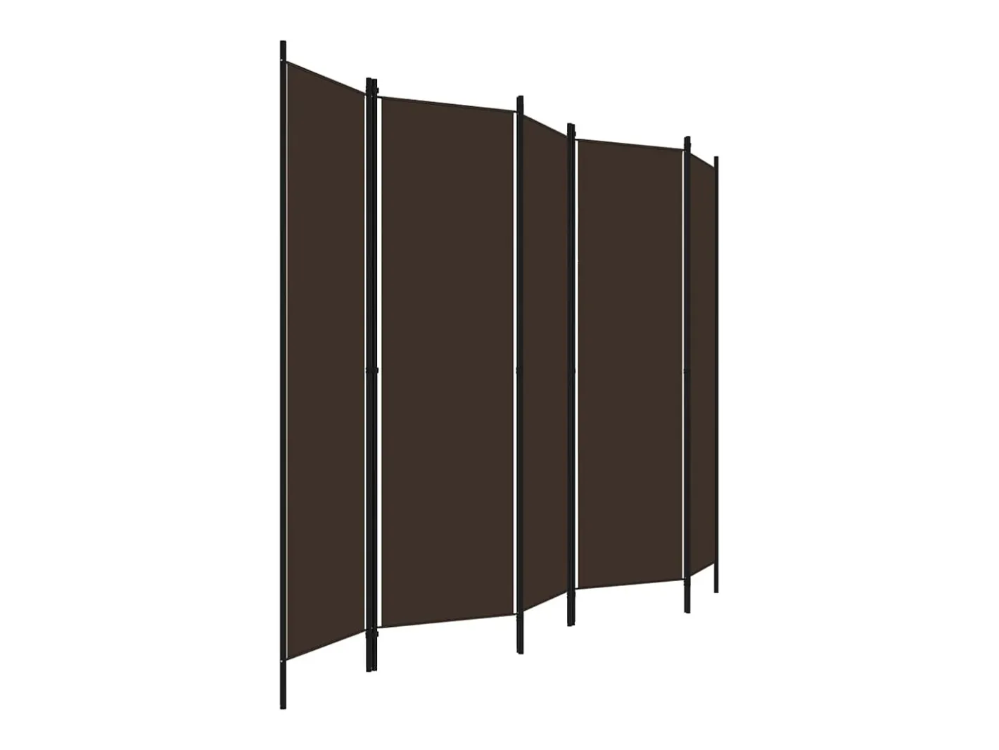 Biombo-Biombo divisor de 5 paneles marrón 250x180 cm ES427688 Marru00f3n