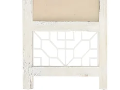 Biombo-Biombo divisor de 4 paneles de tela color 140x165 cm ES788601 Crema