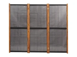 Hot Biombo divisor de 3 paneles 210x180 cm ES374339 Negro