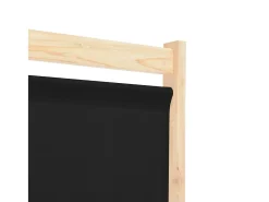 New Biombo divisor de 4 paneles de tela 160x170x4 cm ES171006 Negro