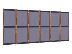 New Biombo divisor de 6 paneles oscuro 420x180 cm ES305967 Azul