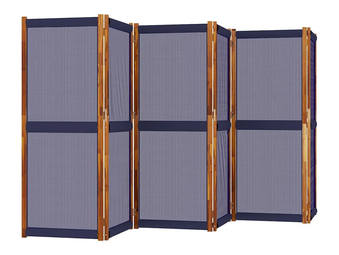 New Biombo divisor de 6 paneles oscuro 420x180 cm ES305967 Azul