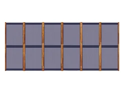 New Biombo divisor de 6 paneles oscuro 420x180 cm ES305967 Azul