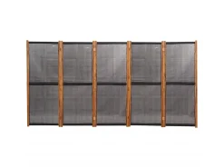 Biombo-Biombo divisor de 5 paneles 350x180 cm ES831859 Negro