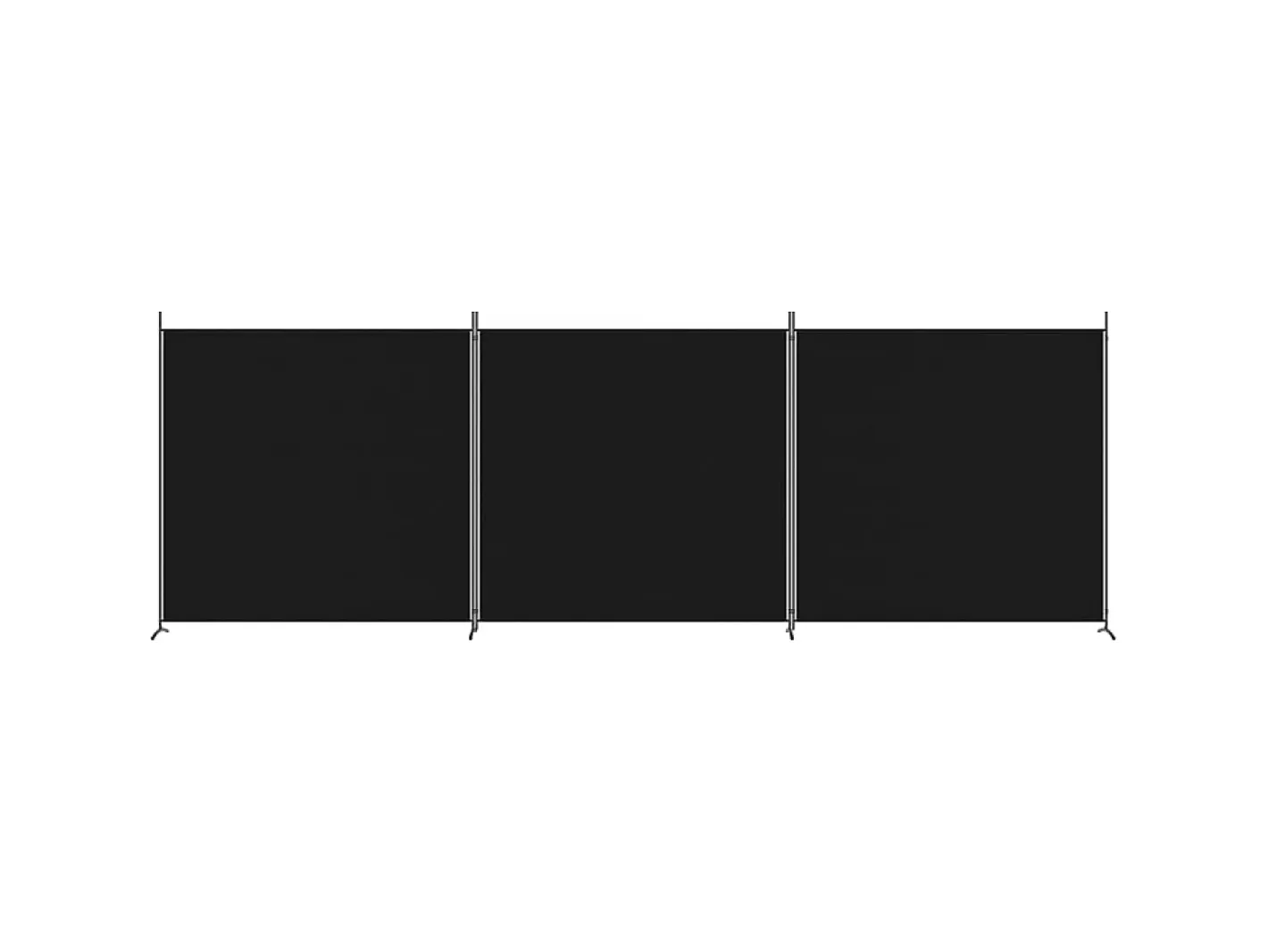 Sale Biombo divisor de 3 paneles de tela 525x180 cm ES302997 Negro