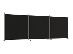 Sale Biombo divisor de 3 paneles de tela 525x180 cm ES302997 Negro