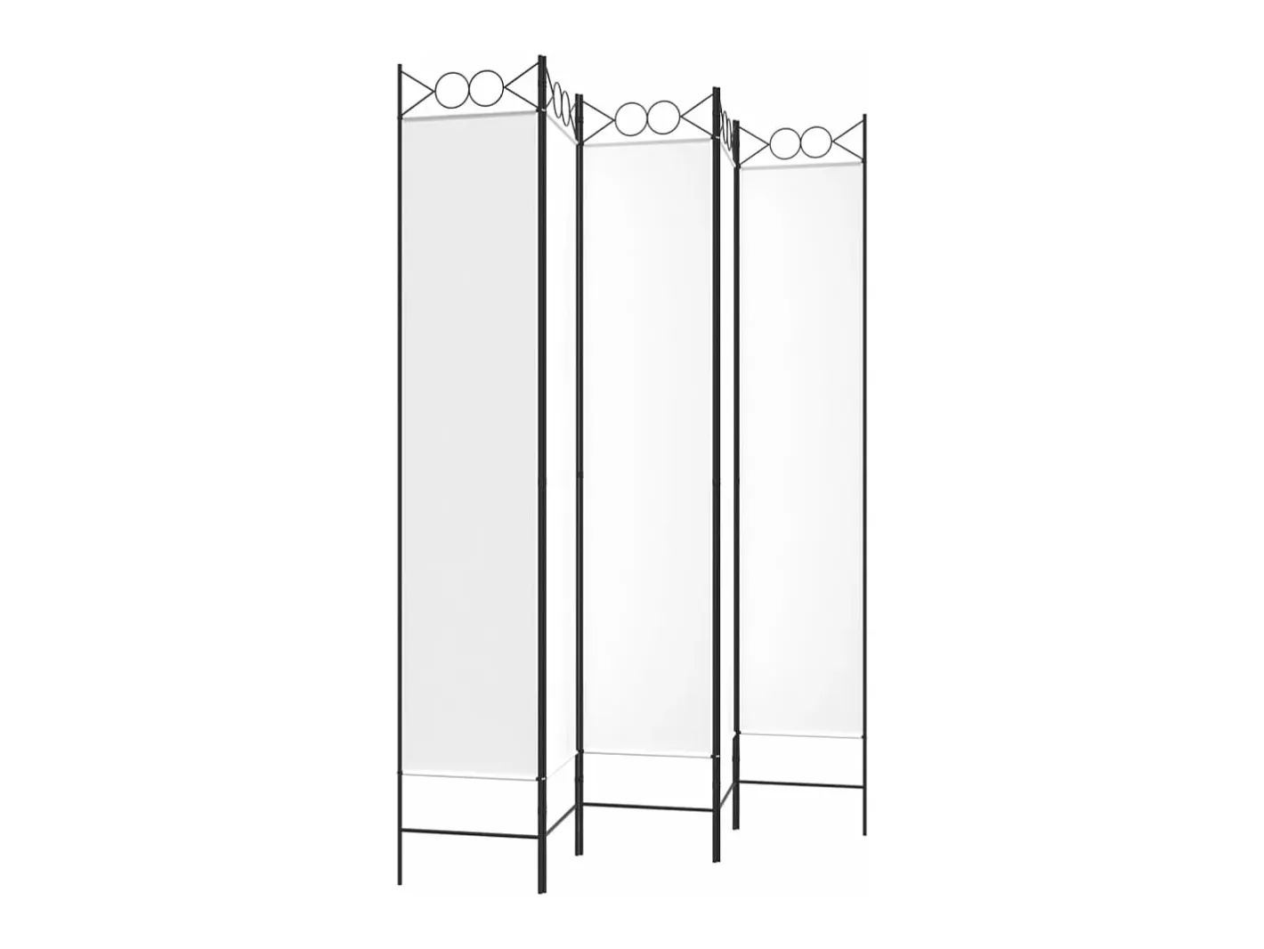 Biombo divisor de 5 paneles de tela 200x220 cm ES356706 Blanco Sale