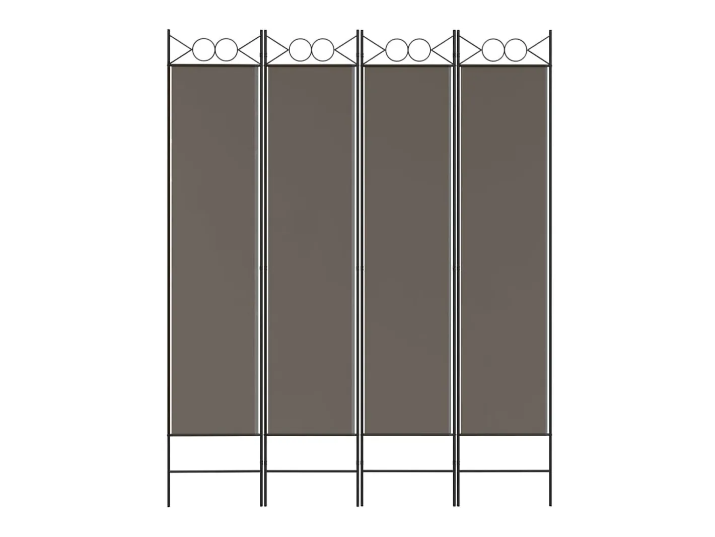 Best Biombo divisor de 4 paneles de tela 160x220 cm ES122284 Gris antracita