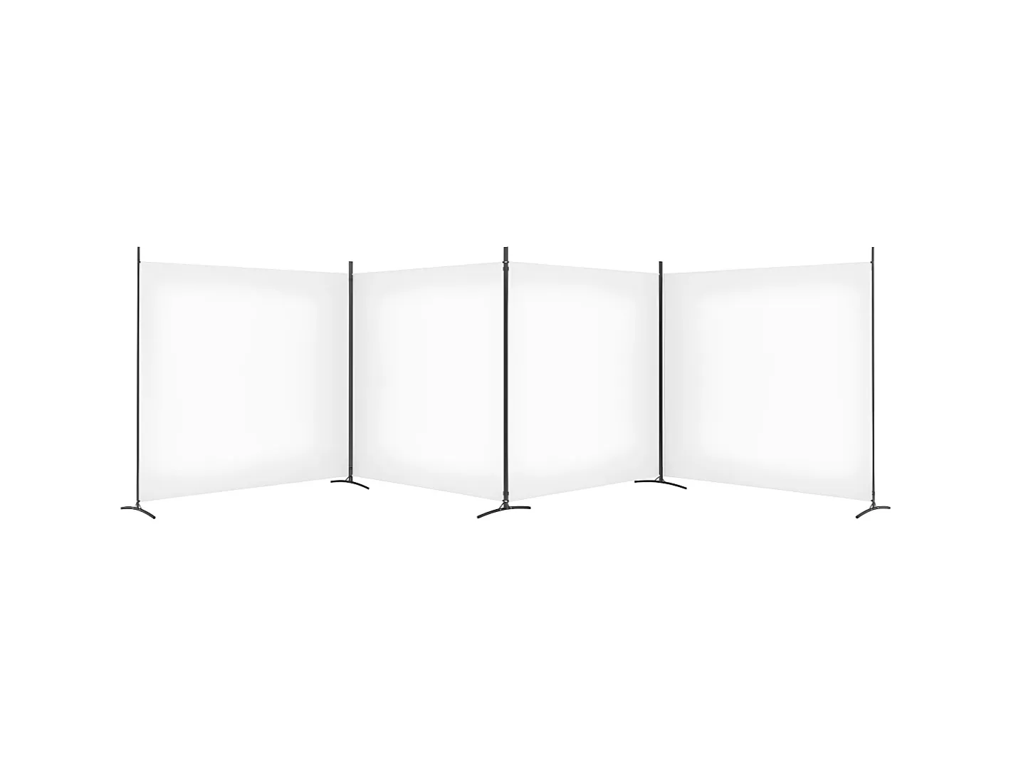 Hot Biombo divisor de 4 paneles de tela 698x180 cm ES434956 Blanco