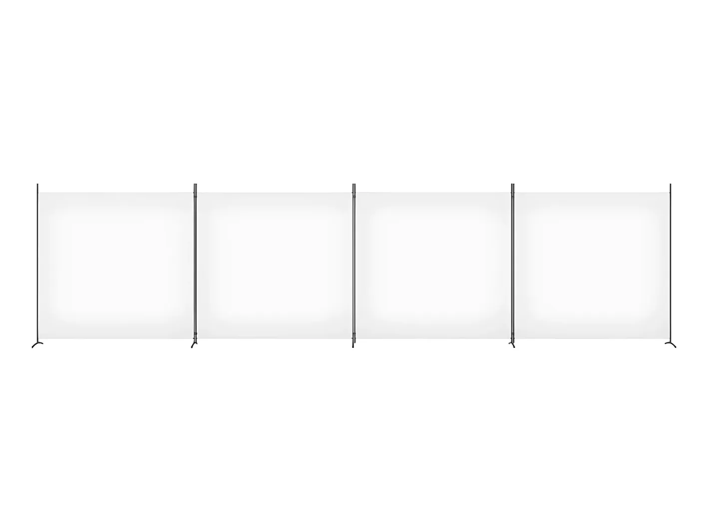Hot Biombo divisor de 4 paneles de tela 698x180 cm ES434956 Blanco