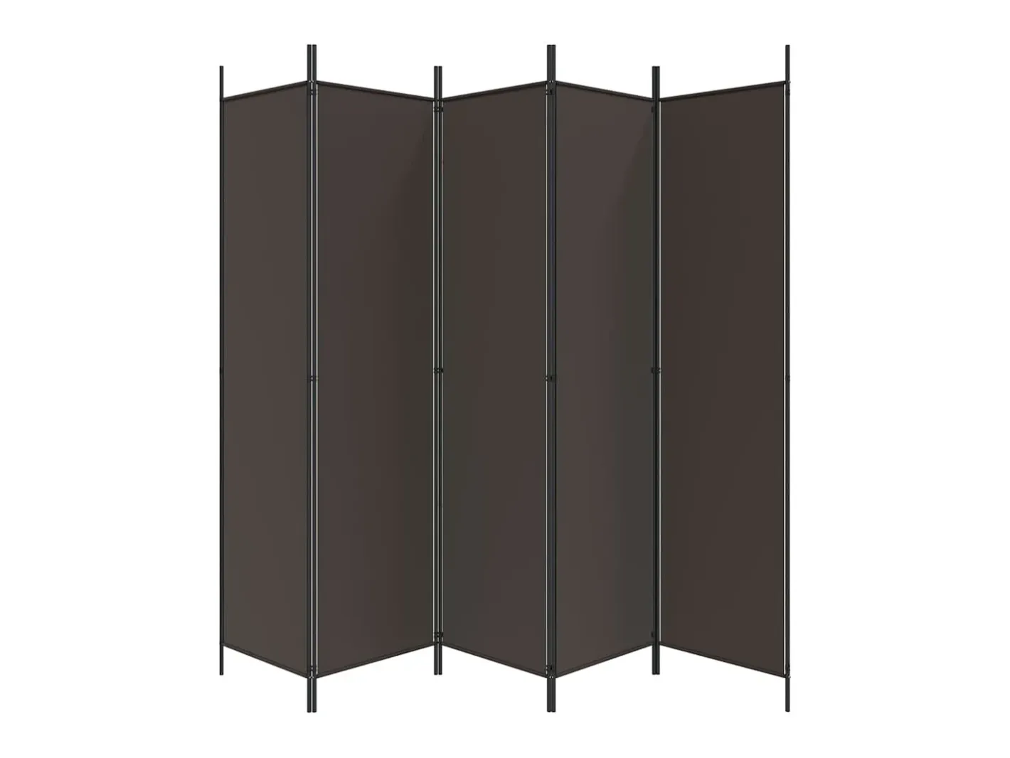 Biombo-Biombo divisor de 6 paneles de tela marrón 300x200 cm ES106791 Marru00f3n