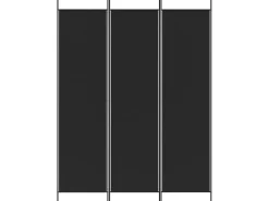 Biombo divisor de 3 paneles de tela 150x200 cm ES844330 Negro Sale