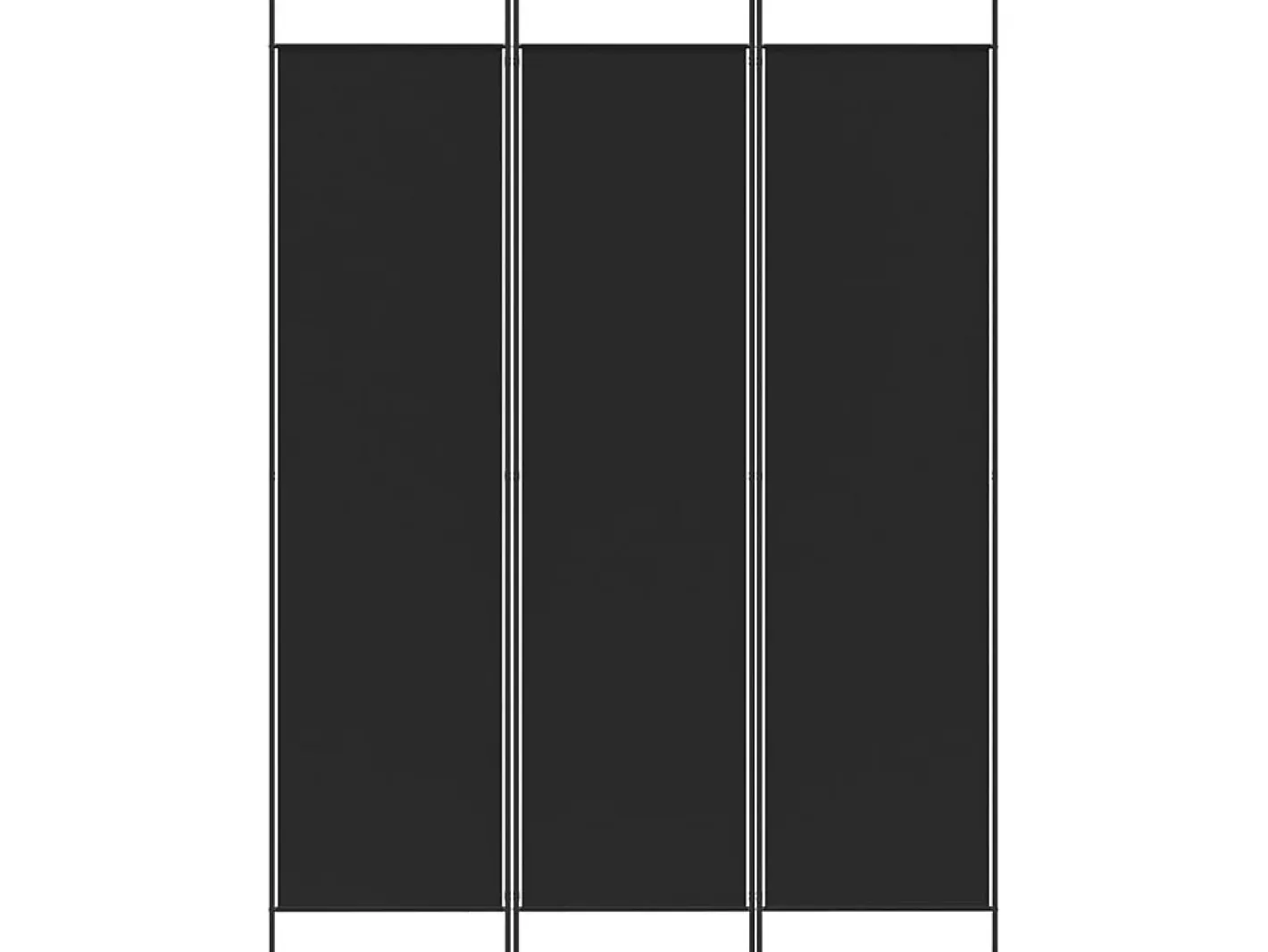 Biombo divisor de 3 paneles de tela 150x200 cm ES844330 Negro Sale