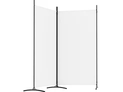Online Biombo divisor de 2 paneles de tela 175x180 cm ES359451 Blanco