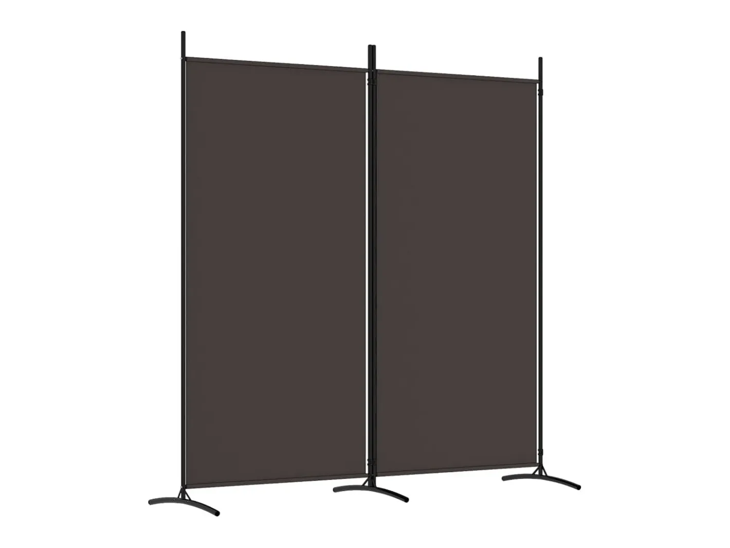 Biombo-Biombo divisor de 2 paneles de tela marrón 175x180 cm ES904130 Marru00f3n